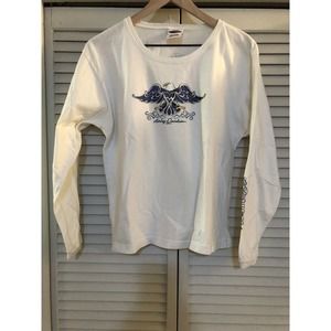Harley Davidson Womens White Long Sleeve Size XL Eagle